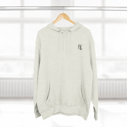 Three-Panel Fleece Hoodie — Minimalist 'Enjoy Your Existence' Logo Hoodie