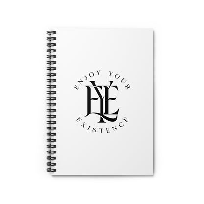 Enjoy Your Existence Spiral Notebook — Minimalist Monogram Journal for Notes & Gratitude