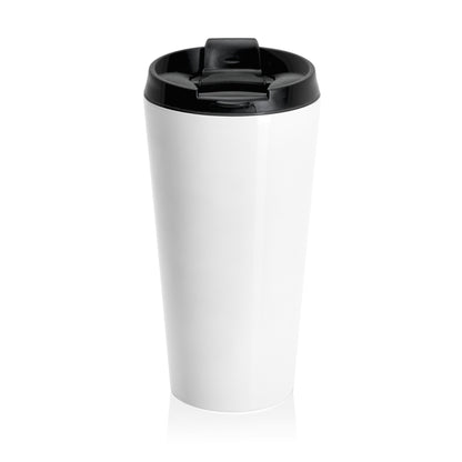 Travel Mug — "Enjoy Your Existence" Monogram Stainless Steel Tumbler