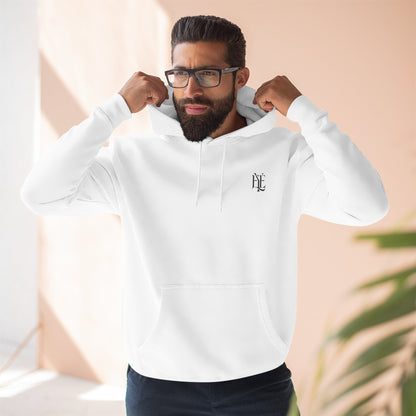 Three-Panel Fleece Hoodie — Minimalist 'Enjoy Your Existence' Logo Hoodie