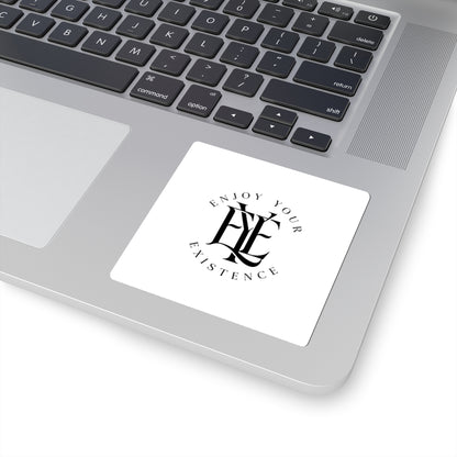 Enjoy Your Existence Monogram Sticker — Minimalist Inspirational Kiss-Cut Decal