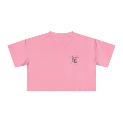 Women's Crop Tee — Minimal Monogram Chest Logo Cropped T-Shirt