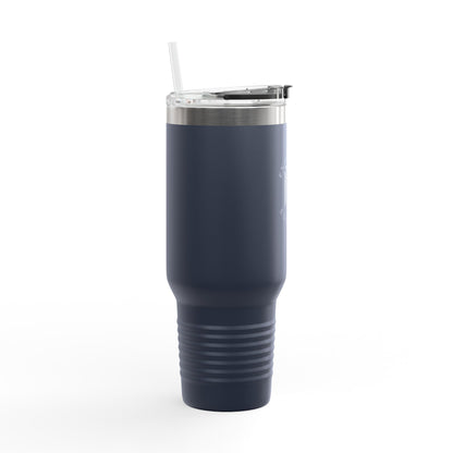 40oz Insulated Travel Mug — "Enjoy Your Existence" Stainless Steel Tumbler with Straw & Handle