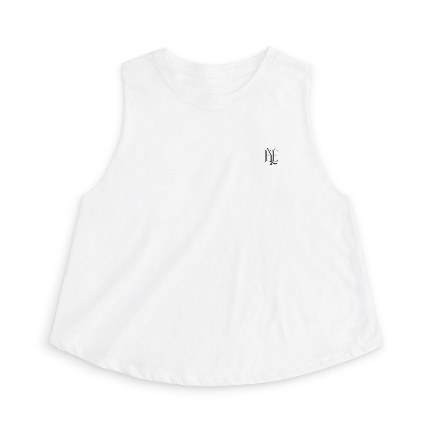 Women's Crop Top — Minimal Monogram Tank Top (Small Chest & Back Logo)