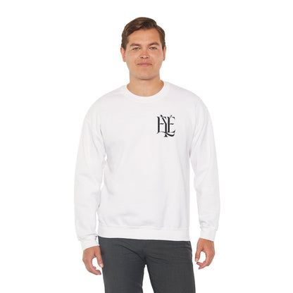Crewneck Sweatshirt — 'Enjoy Your Existence' Monogram Minimalist Pullover