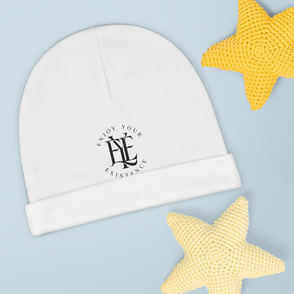 Baby Beanie - 'Enjoy Your Existence' Minimal Logo Newborn Hat