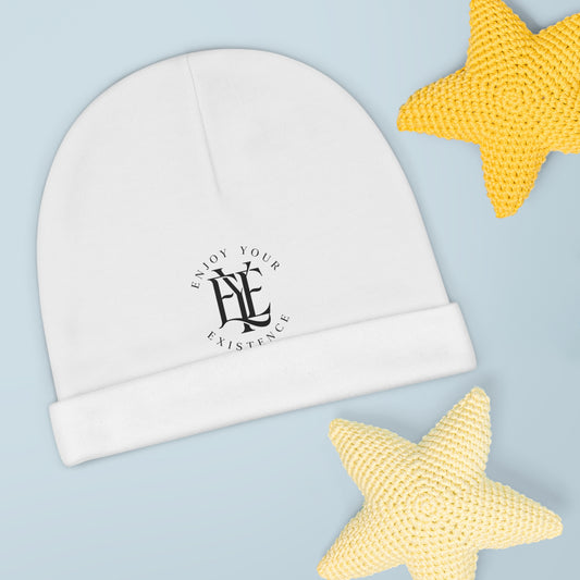 Baby Beanie - 'Enjoy Your Existence' Minimal Logo Newborn Hat