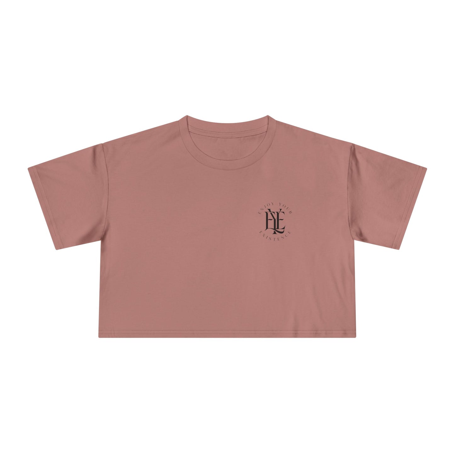 Women's Crop Tee — Minimal Monogram Chest Logo Cropped T-Shirt