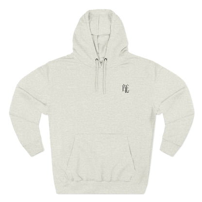 Three-Panel Fleece Hoodie — Minimalist 'Enjoy Your Existence' Logo Hoodie