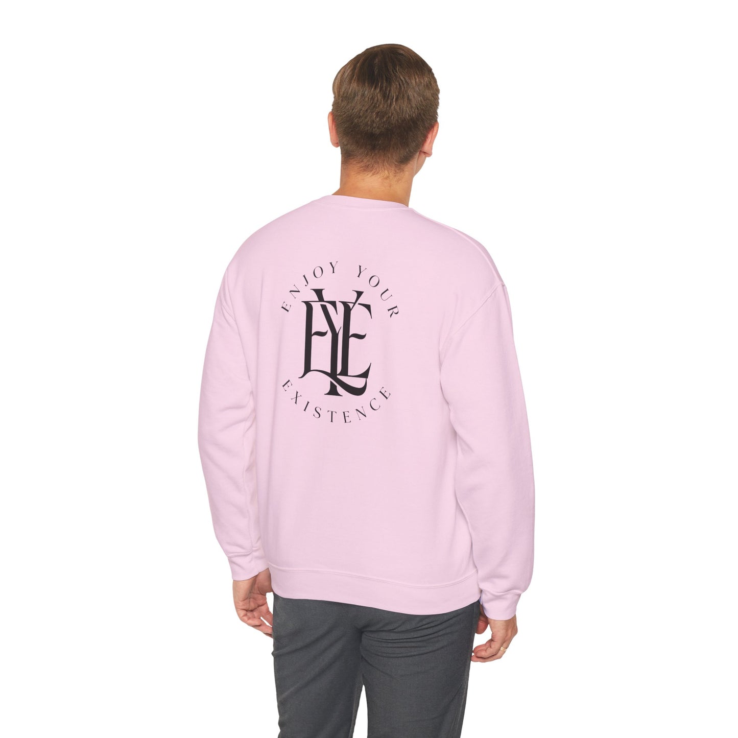 Crewneck Sweatshirt — 'Enjoy Your Existence' Monogram Minimalist Pullover
