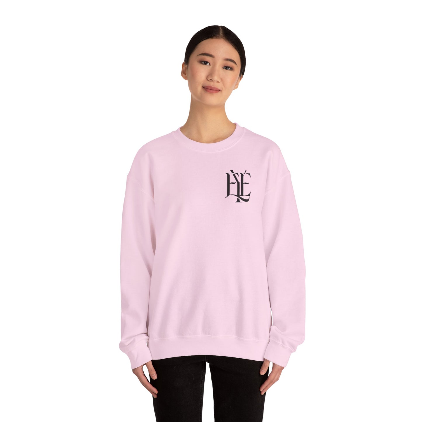Crewneck Sweatshirt — 'Enjoy Your Existence' Monogram Minimalist Pullover