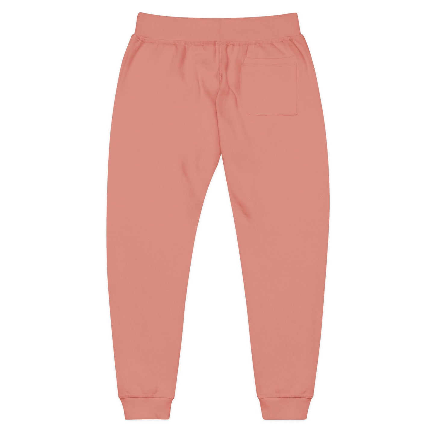 Embroidered Coral Fleece Sweatpants — Cozy Joggers with Small Script Logo