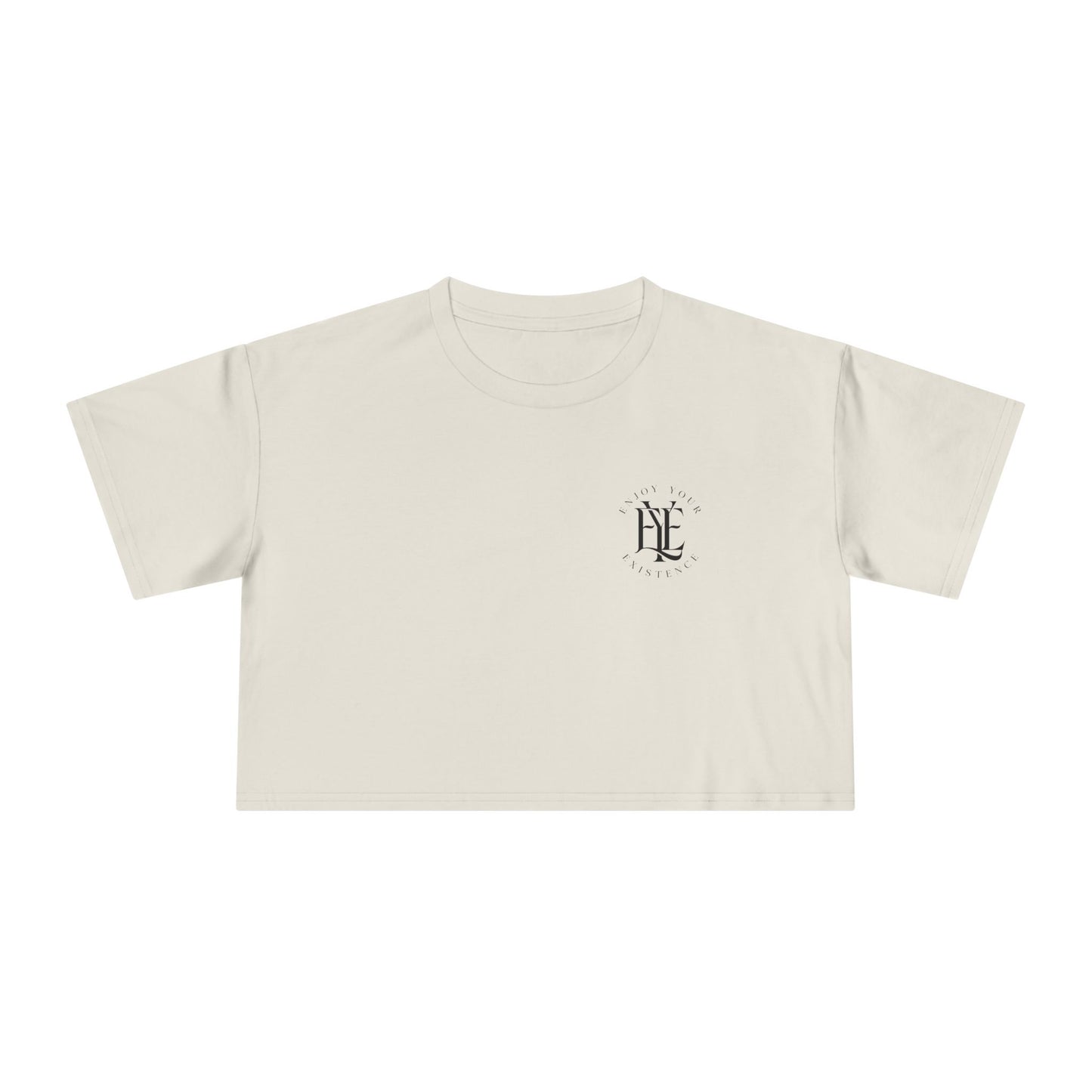 Women's Crop Tee — Minimal Monogram Chest Logo Cropped T-Shirt
