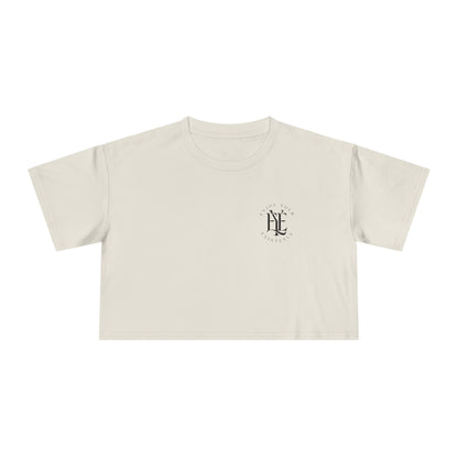 Women's Crop Tee — Minimal Monogram Chest Logo Cropped T-Shirt