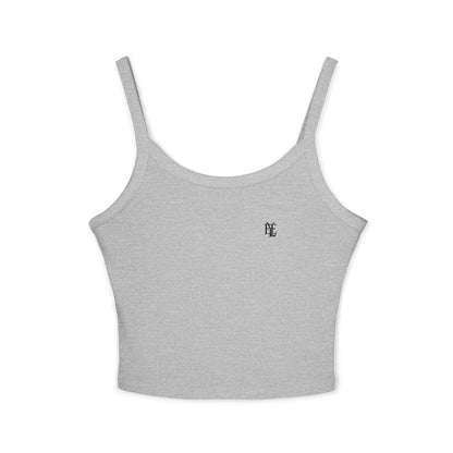 Minimal Gothic Letter Crop Tank Top – Women's Spaghetti Strap