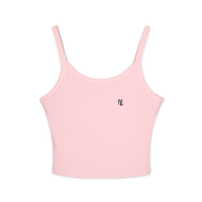 Minimal Gothic Letter Crop Tank Top – Women's Spaghetti Strap