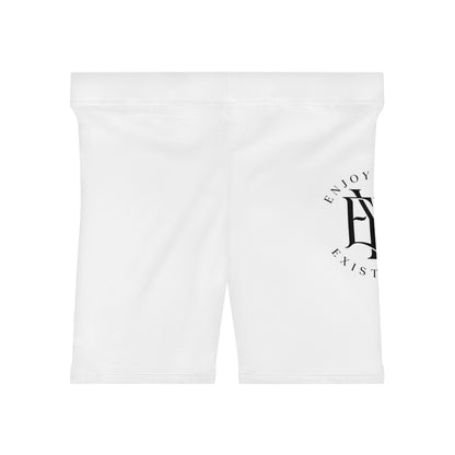 Enjoy Your Existence Women's Biker Shorts — Minimal Logo Activewear