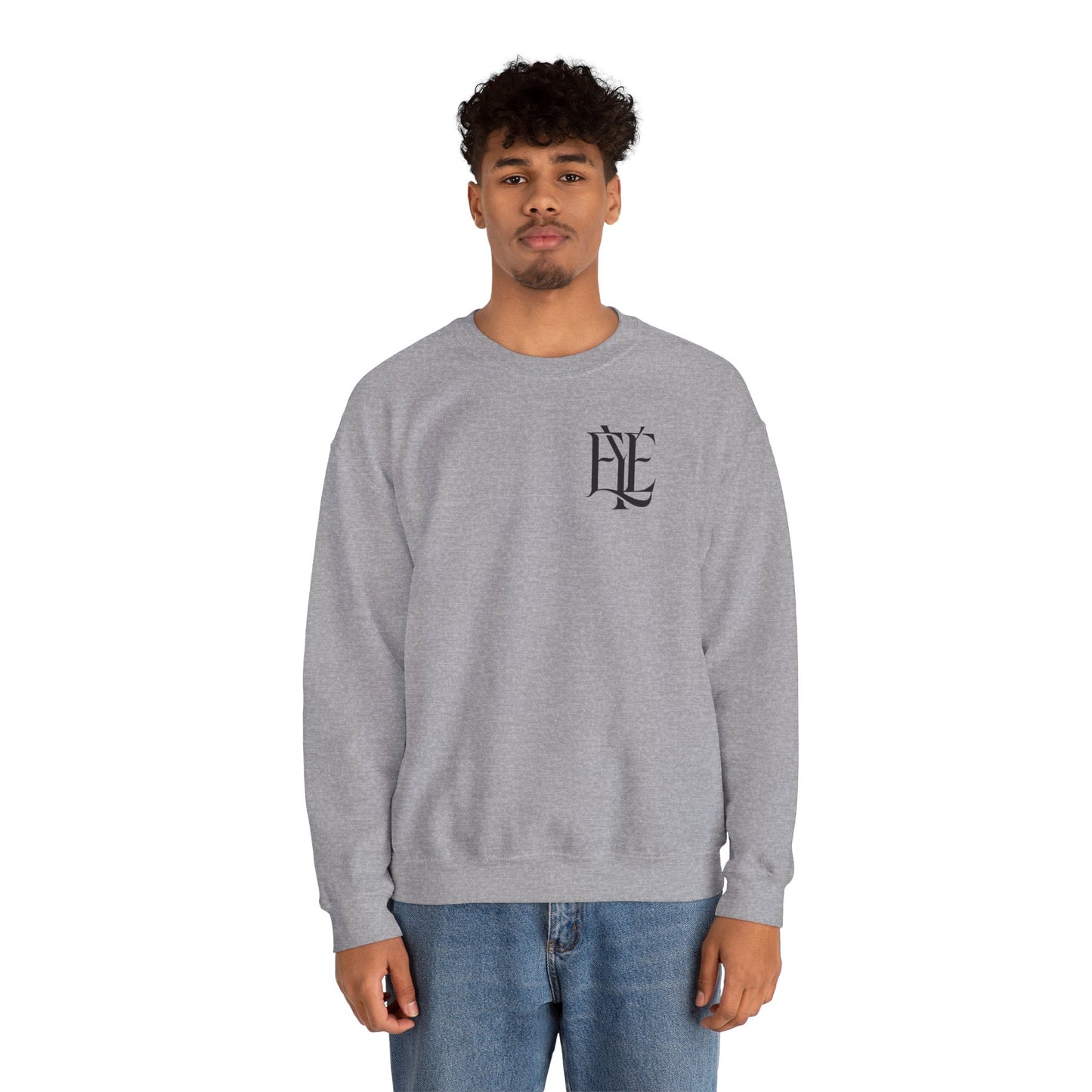 Crewneck Sweatshirt — 'Enjoy Your Existence' Monogram Minimalist Pullover