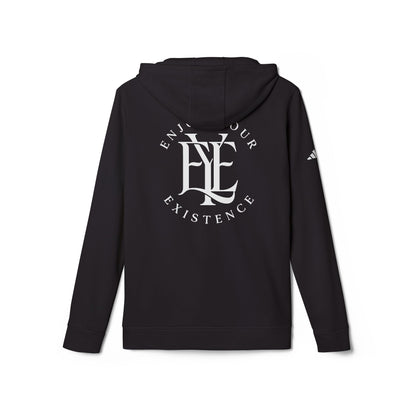 Fleece Hoodie — Vintage Monogram “Enjoy Your Existence” Graphic