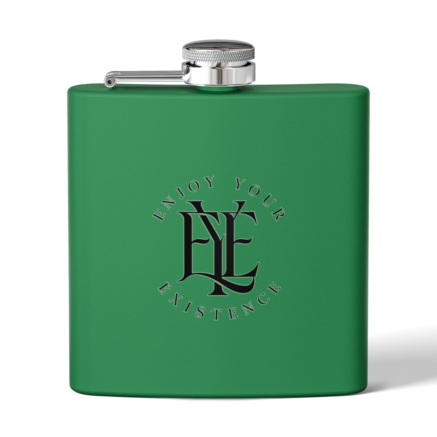 Flask — "Enjoy Your Existence" Stainless Steel 6oz Hip Flask