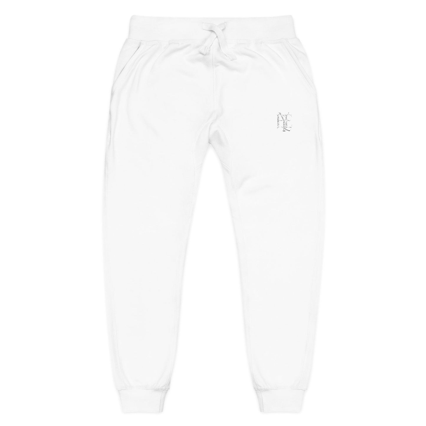 Embroidered Olive Fleece Sweatpants — Minimal Crest Joggers