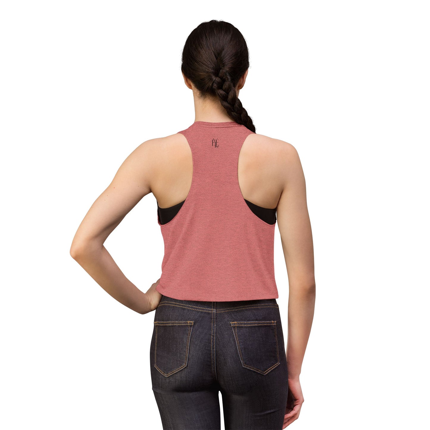 Women's Crop Top — Minimal Monogram Tank Top (Small Chest & Back Logo)