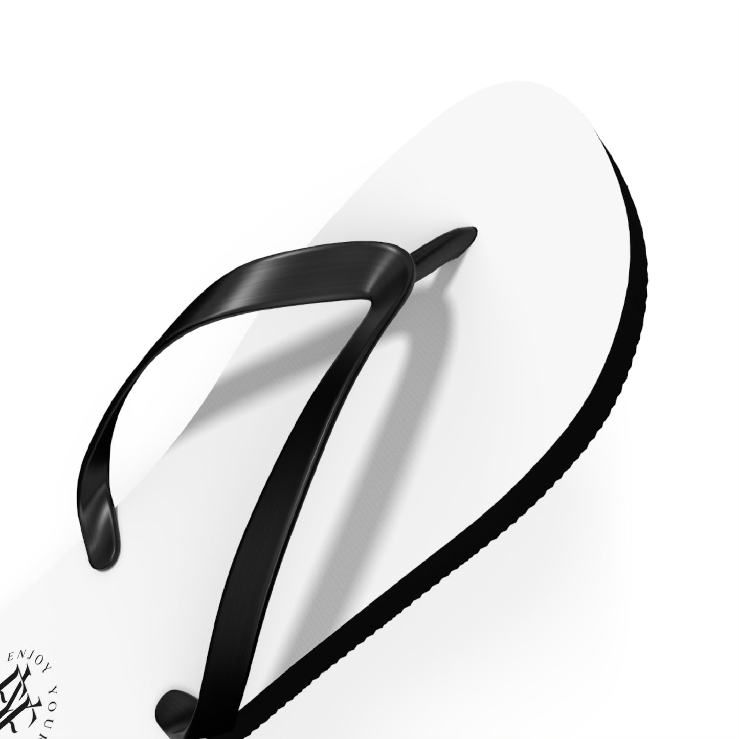 Flip Flops - Minimal Monogram White Beach Sandals