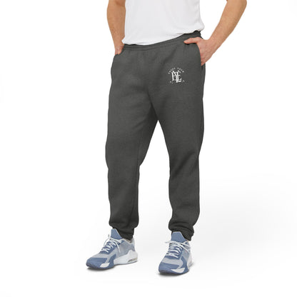 Fleece Joggers — Grey Athletic Sweatpants with Small Logo