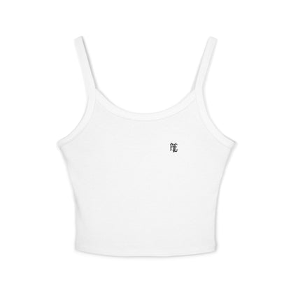Minimal Gothic Letter Crop Tank Top – Women's Spaghetti Strap