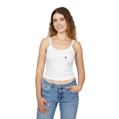 Minimal Gothic Letter Crop Tank Top – Women's Spaghetti Strap