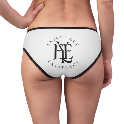 Enjoy Your Existence Women’s Briefs — Gothic Monogram Lace-Trim Underwear