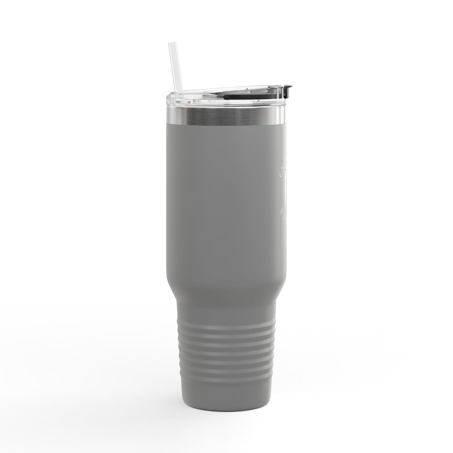 40oz Insulated Travel Mug — "Enjoy Your Existence" Stainless Steel Tumbler with Straw & Handle