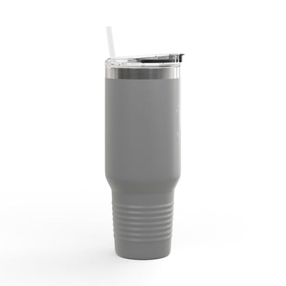 40oz Insulated Travel Mug — "Enjoy Your Existence" Stainless Steel Tumbler with Straw & Handle