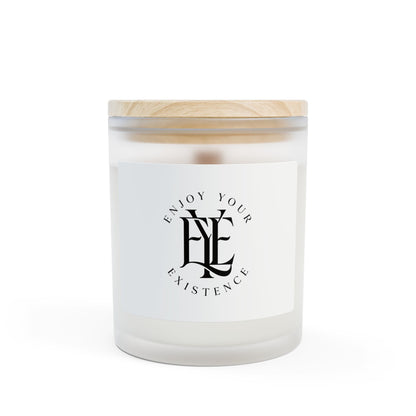 Enjoy Your Existence Frosted Glass Candle — 11oz Scented Soy Candle
