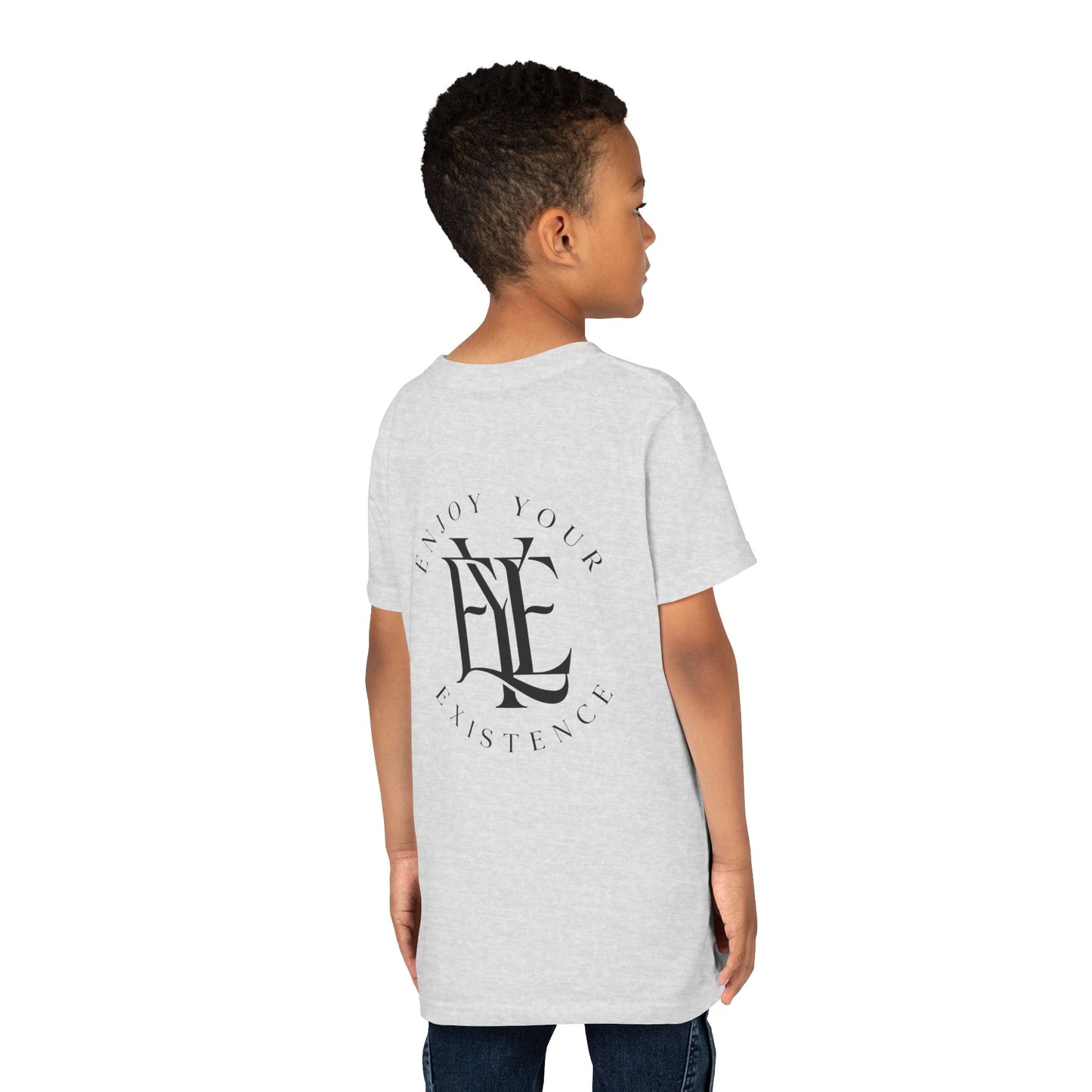 Youth Tee — "Enjoy Your Existence" Minimal Monogram Tee
