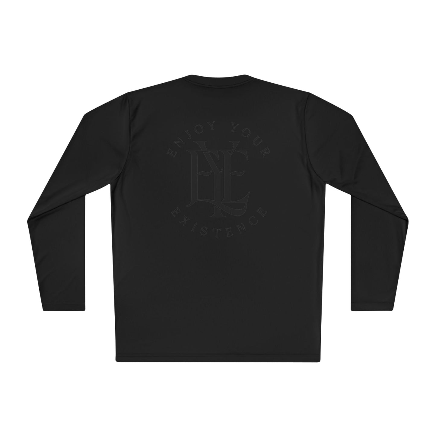 Enjoy Your Existence Long Sleeve Tee — Minimal Monogram Graphic