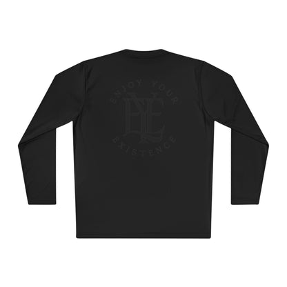 Enjoy Your Existence Long Sleeve Tee — Minimal Monogram Graphic
