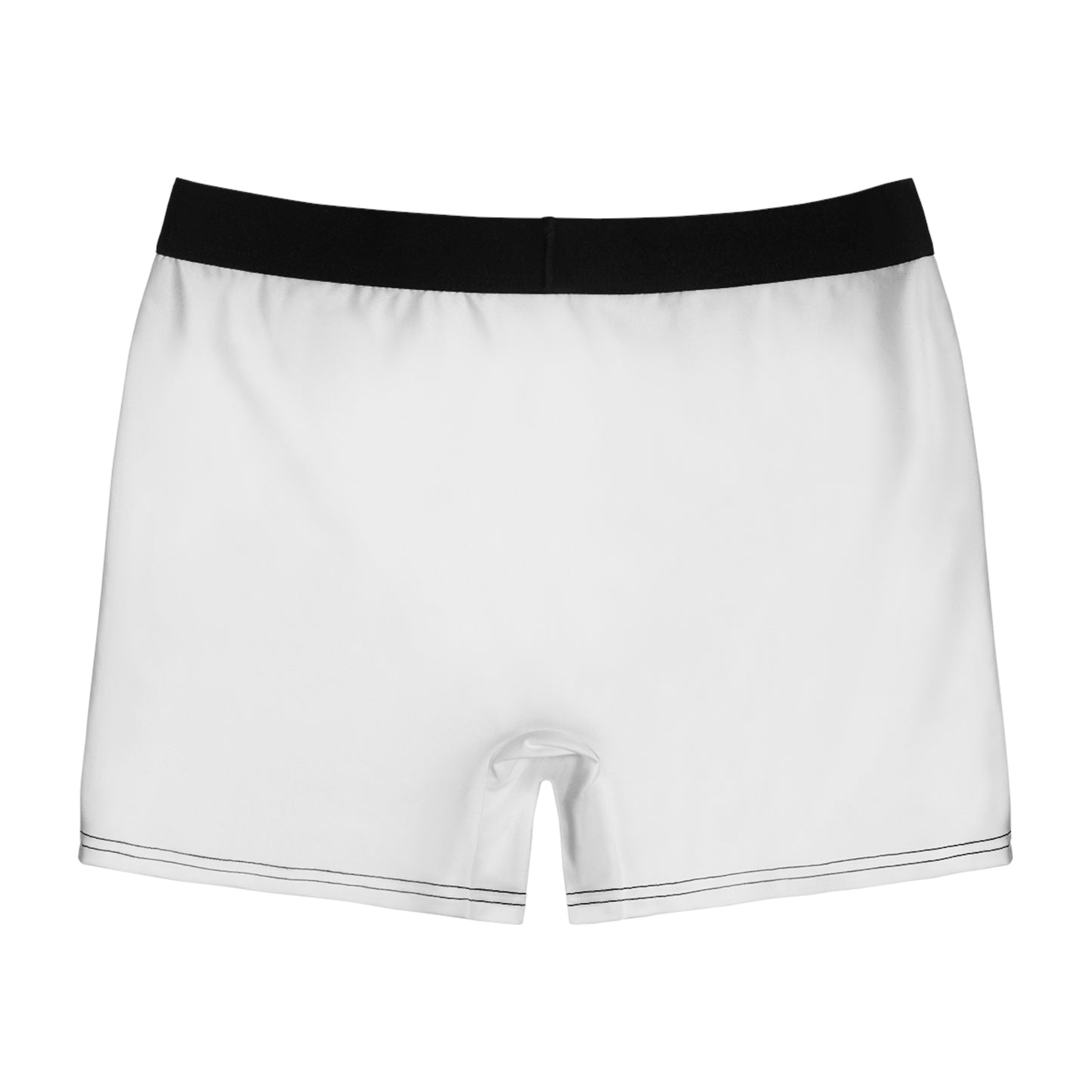 Minimalist White Boxer Briefs with Small Crest Logo — Mens Stretch Underwear