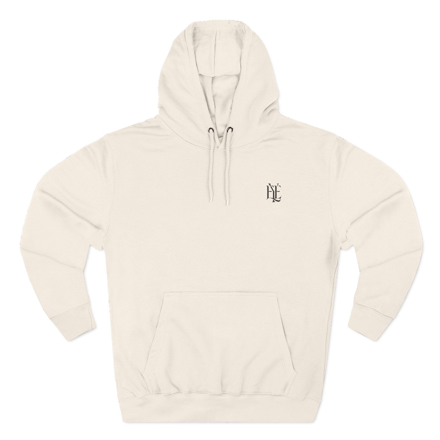 Three-Panel Fleece Hoodie — Minimalist 'Enjoy Your Existence' Logo Hoodie