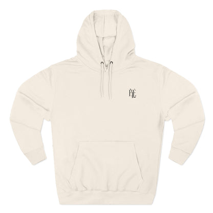 Three-Panel Fleece Hoodie — Minimalist 'Enjoy Your Existence' Logo Hoodie