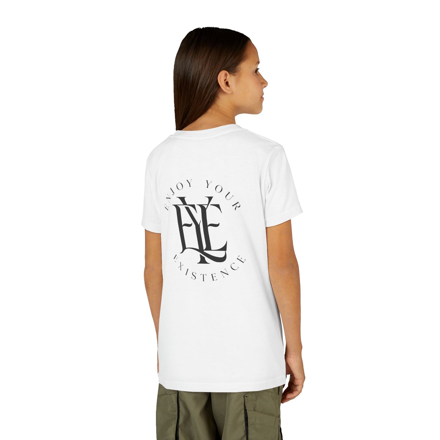Youth Tee — "Enjoy Your Existence" Minimal Monogram Tee