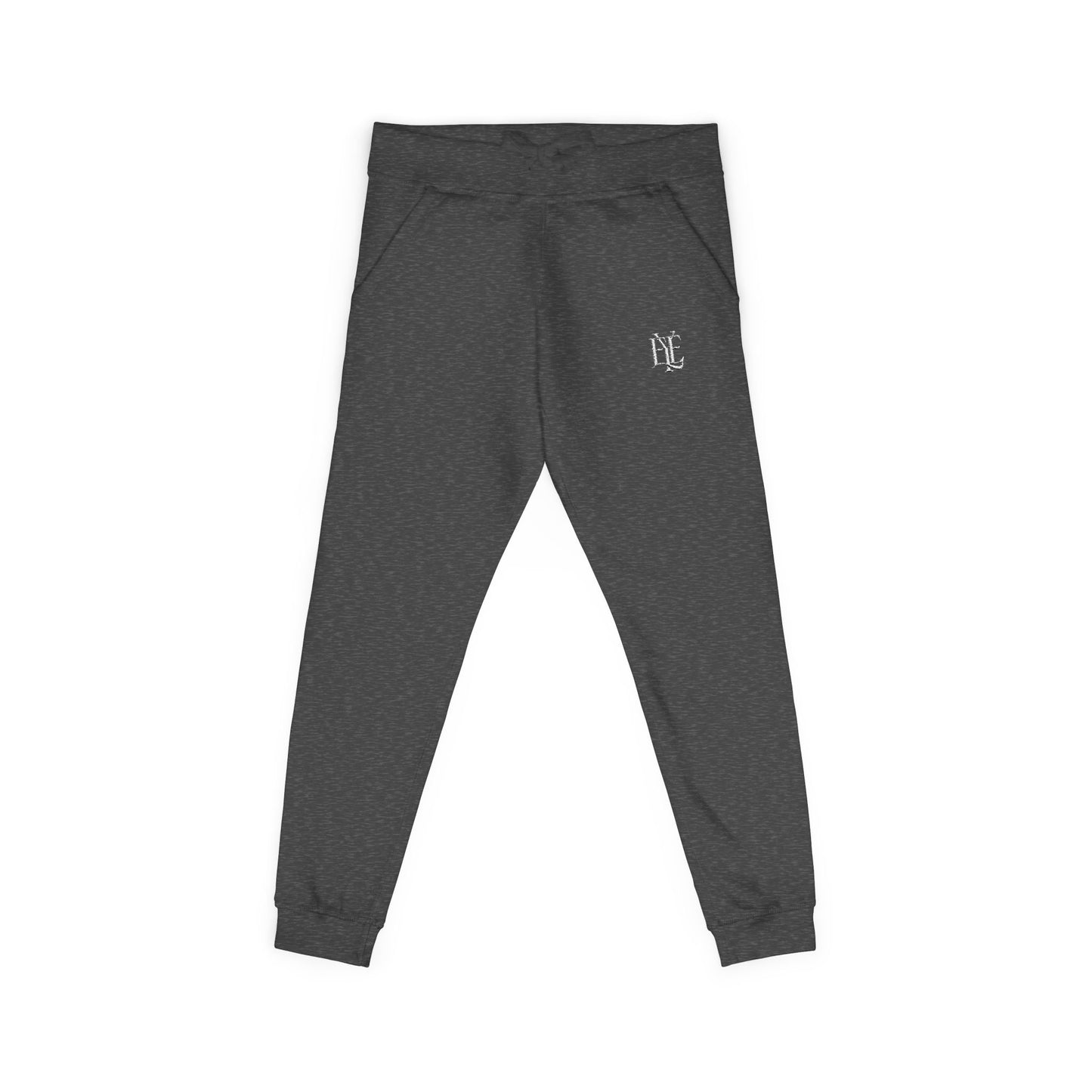 Embroidered Olive Fleece Sweatpants — Minimal Crest Joggers