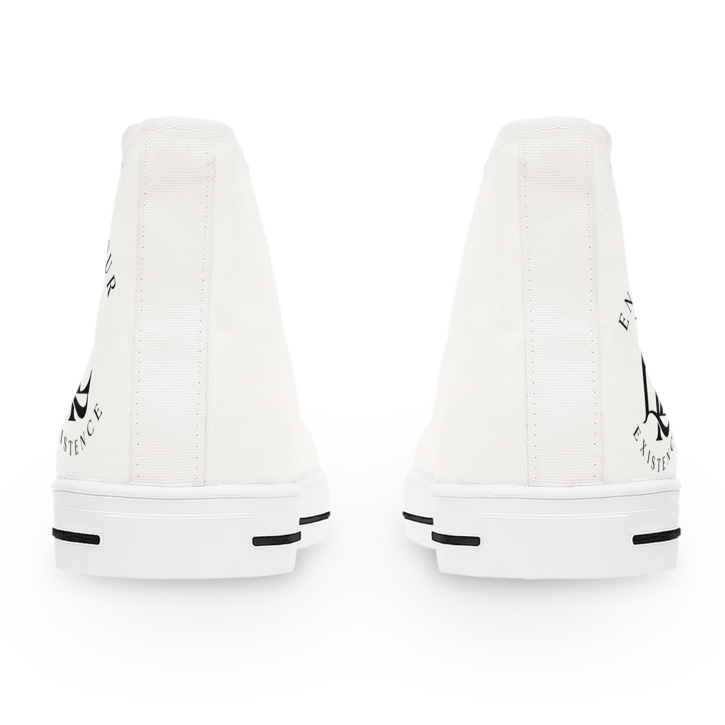 Women’s High Top Sneakers — Classic White Canvas Athletic Shoes