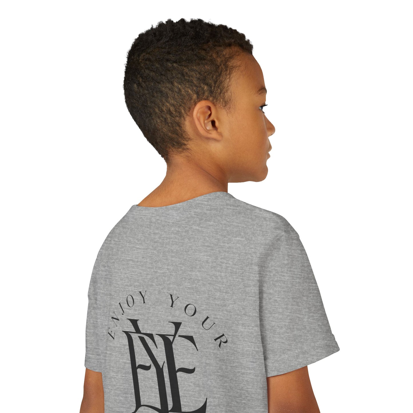 Youth Tee — "Enjoy Your Existence" Minimal Monogram Tee