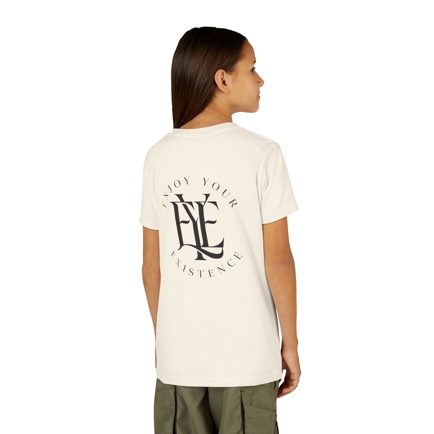 Youth Tee — "Enjoy Your Existence" Minimal Monogram Tee