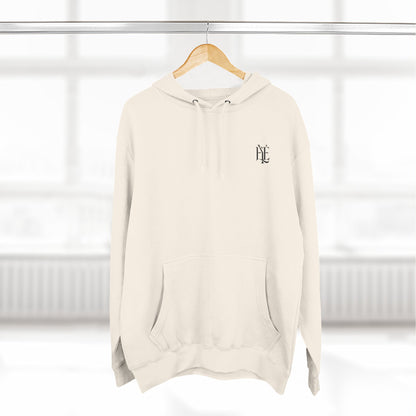 Three-Panel Fleece Hoodie — Minimalist 'Enjoy Your Existence' Logo Hoodie