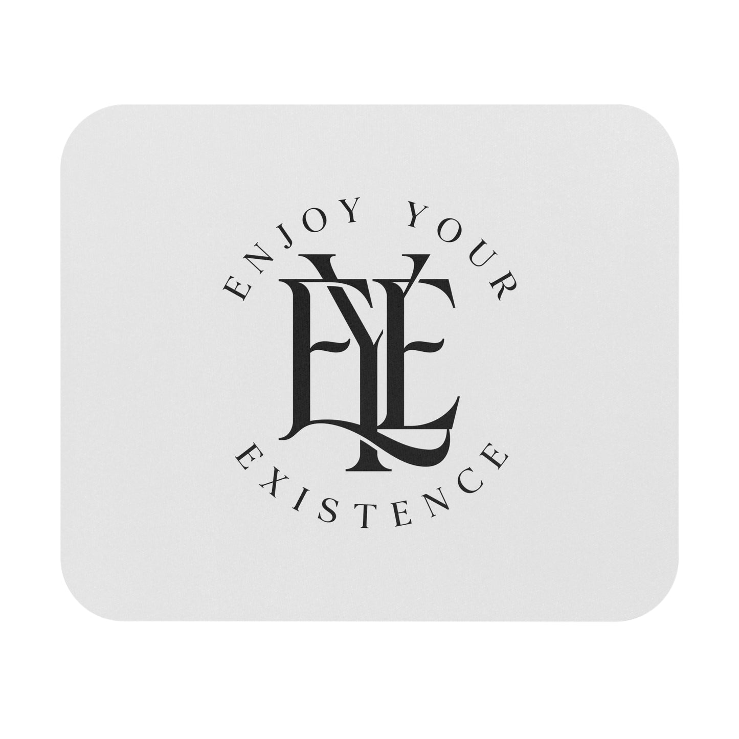 Mouse Pad — “Enjoy Your Existence” Minimalist Gothic Desk Mat