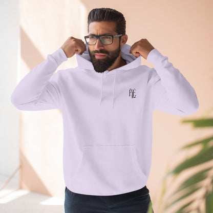 Three-Panel Fleece Hoodie — Minimalist 'Enjoy Your Existence' Logo Hoodie