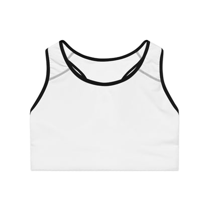 Minimalist White Racerback Sports Bra — Lightweight Activewear for Yoga, Running & Gym