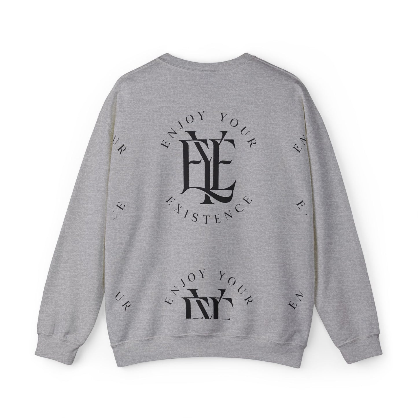 Crewneck Sweatshirt — 'Enjoy Your Existence' Monogram Minimalist Pullover